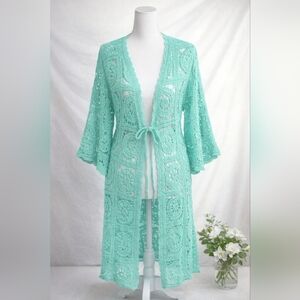 NWT Raj Anthropologie Full length Crochet Duster one Size